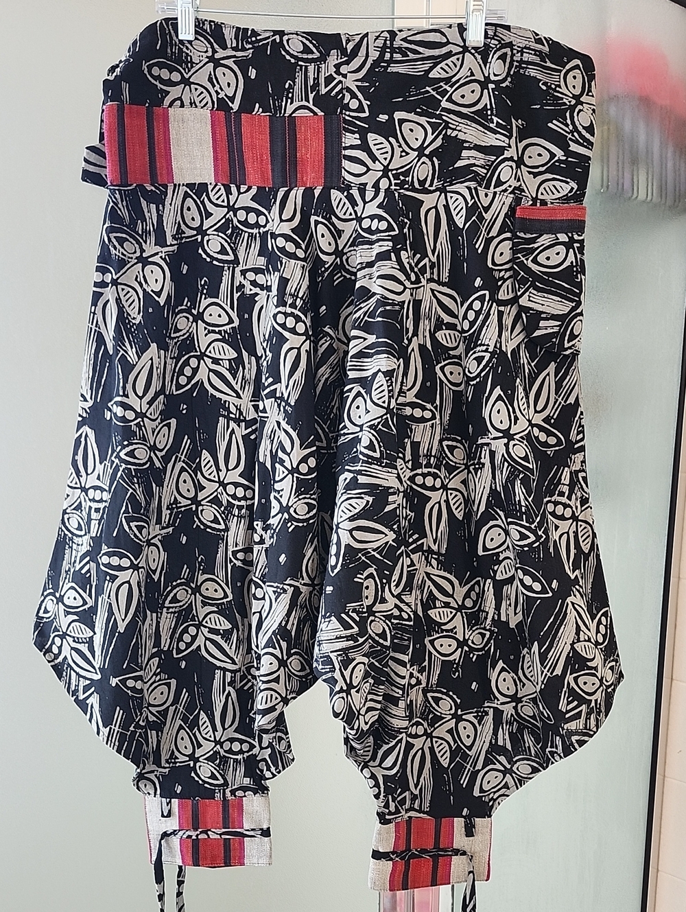 Harem Pants with Red Stripe Accents